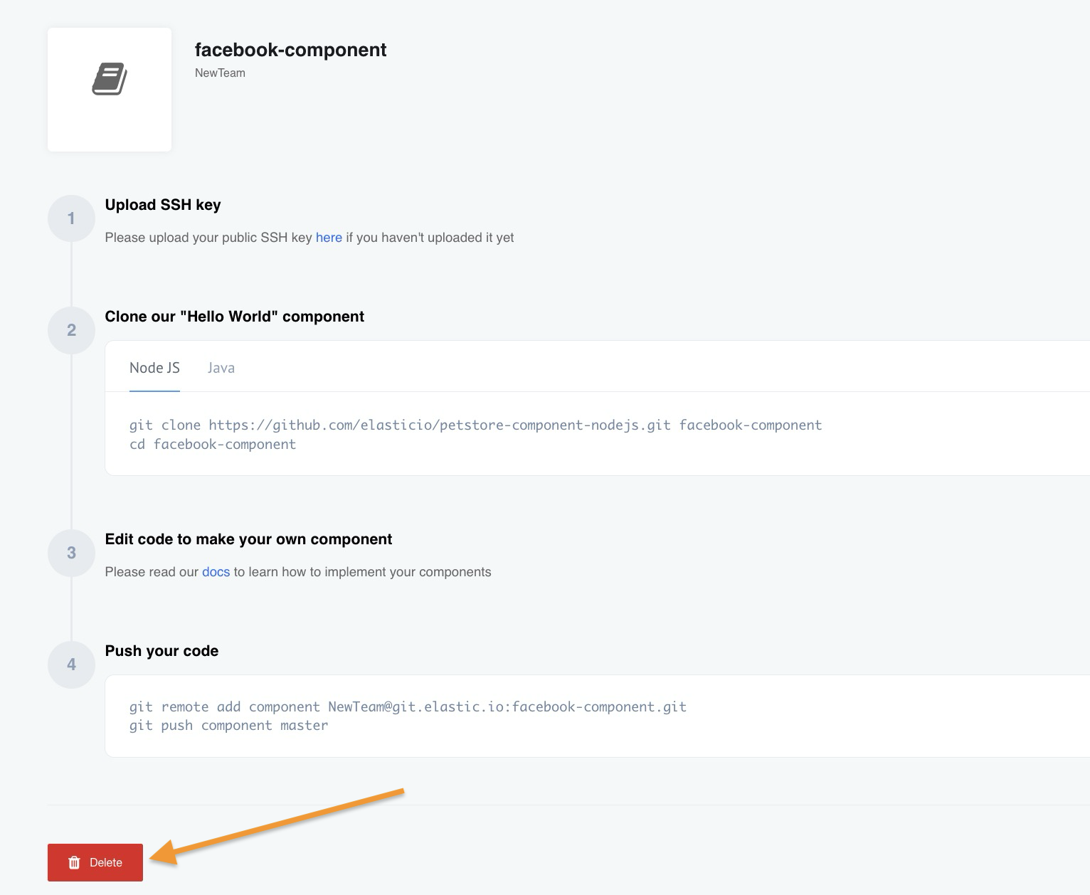Delete the repository