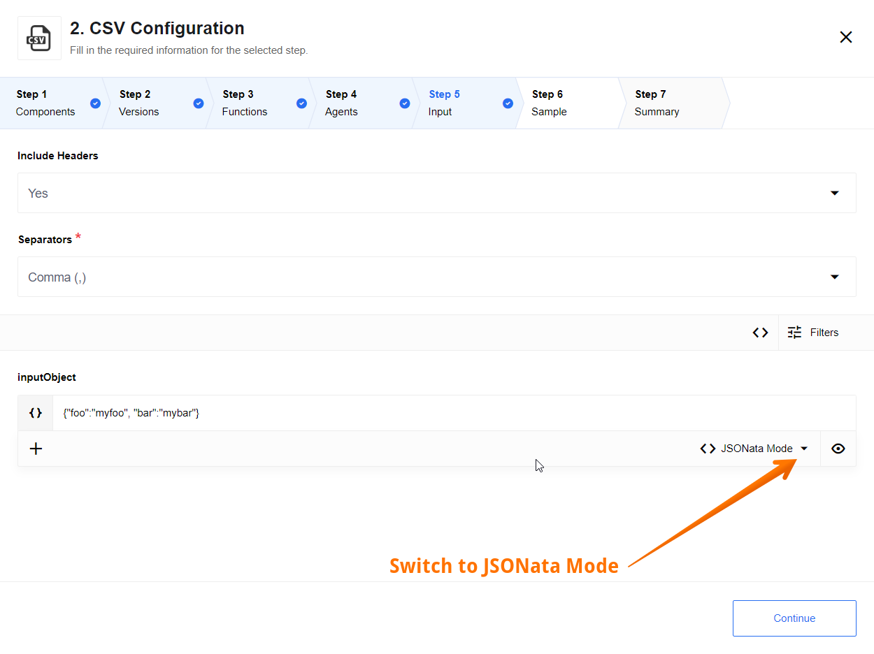 Write CSV attachment from JSON Object