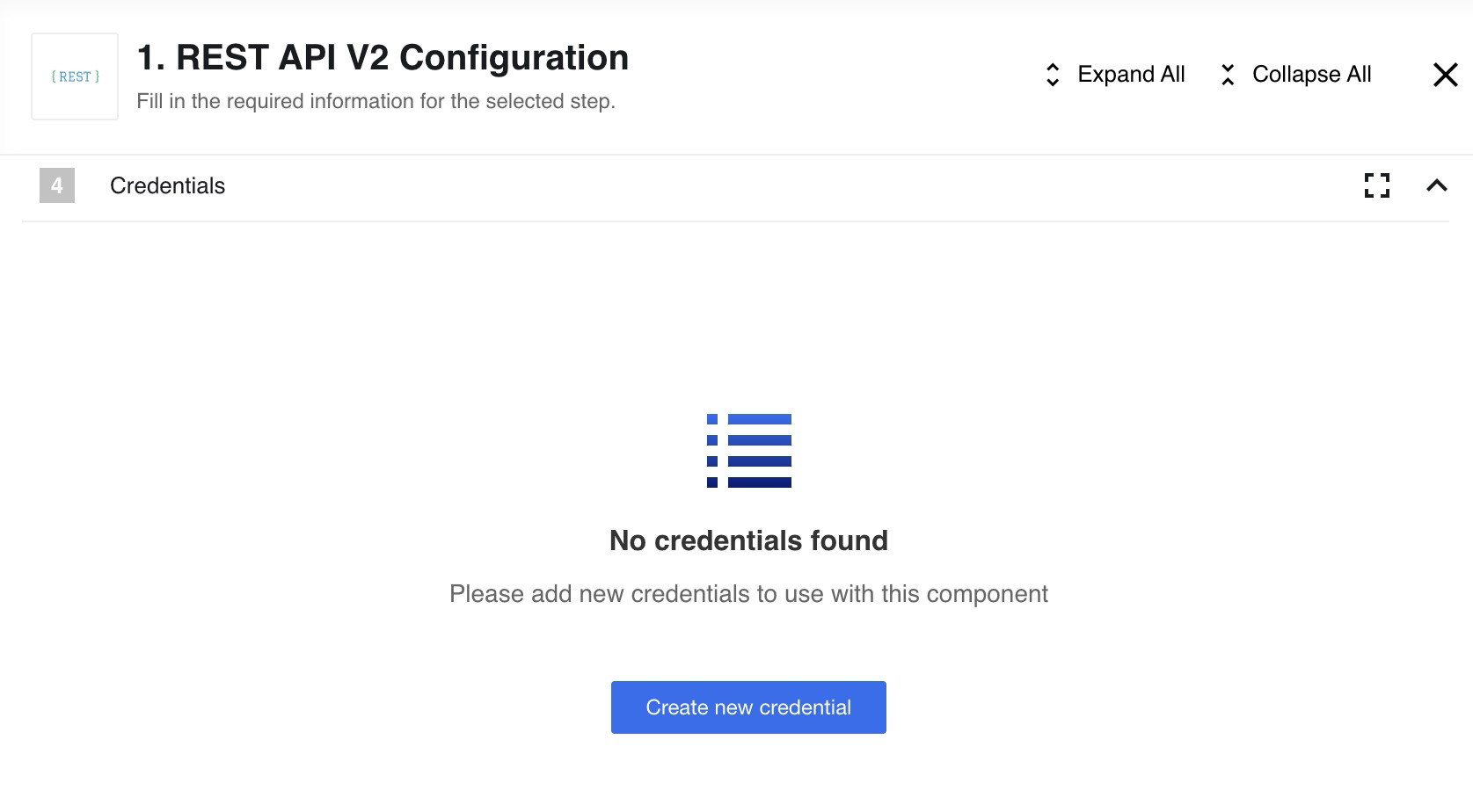 Create new credential