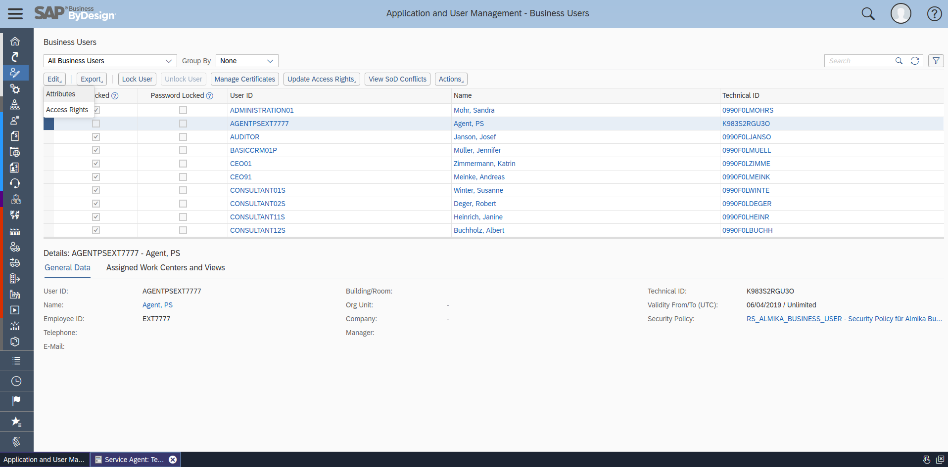 Edit communication arrangement