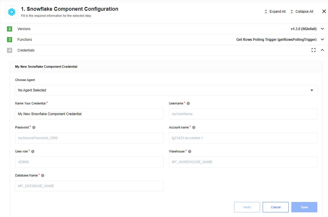 AVA Documentation Snowflake Component