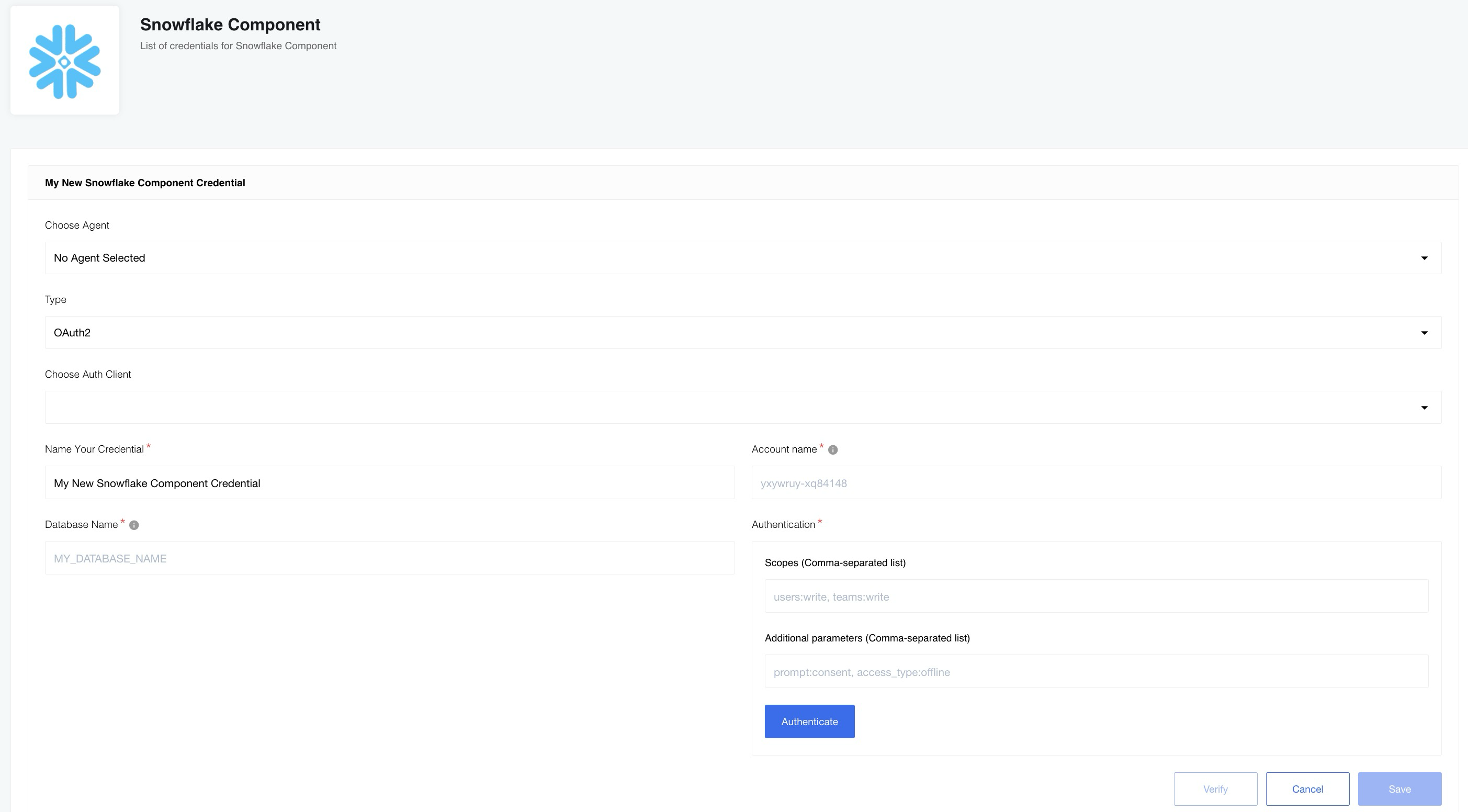 AVA Documentation Snowflake Component AVA Documentation Snowflake Component